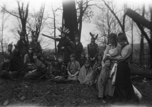 3.10.6-8: A scene from a play presented by the Ingles Society in 1922