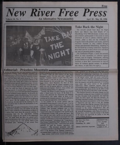 New River Free Press, April 1996