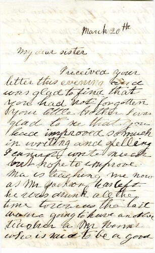 Letters exchanged between Elizabeth Campbell Radford and James Radford
