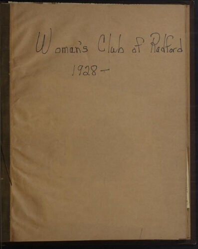 Woman's Club of Radford 1928-1947 Scrapbook