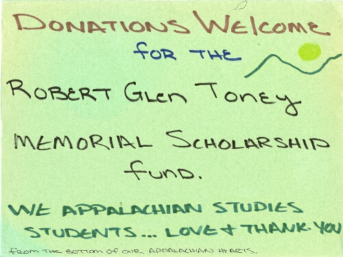 Robert Glen Toney Memorial Scholarship Fund