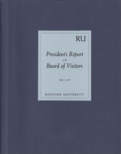 Dr. Douglas Covington - President's Report to the Board of Visitors - 5-2-1997