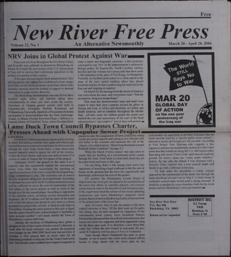 New River Free Press, March 2004
