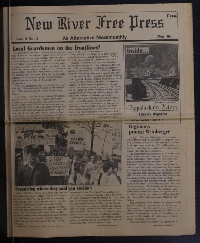 New River Free Press, May 1986