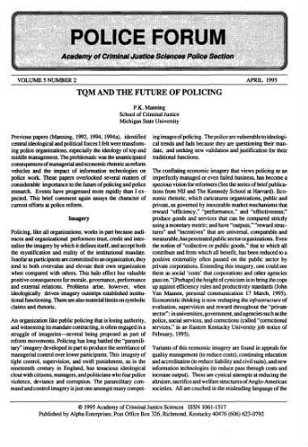 Police Forum, Vol.5  No.2