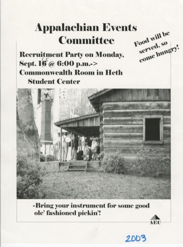 Appalachia Events Committee Recruitment Party