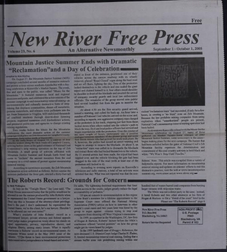 New River Free Press, September 2005
