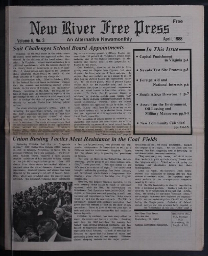 New River Free Press, April 1988