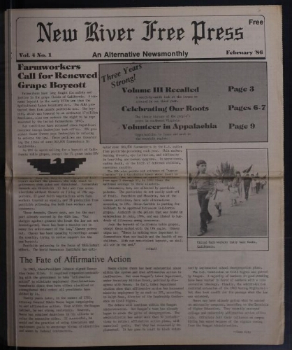 New River Free Press, February 1986