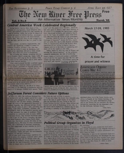 New River Free Press, March 1985