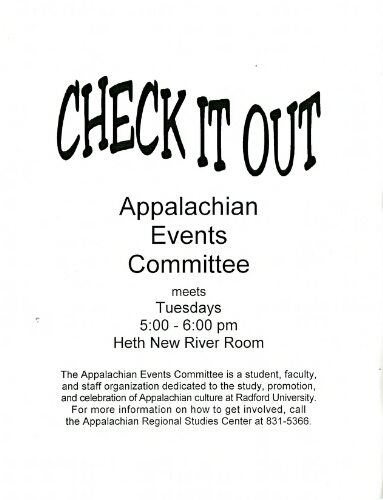Appalachian Events Committee Meets