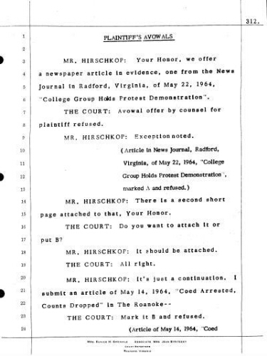 5.14_Plaintiff's Avowals in the case Jervey vs. Martin on February 25, 1972