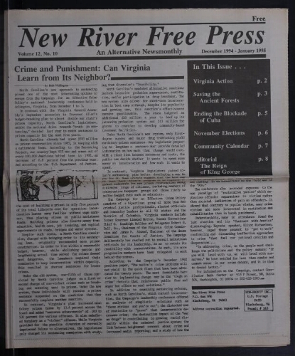 New River Free Press, December 1994