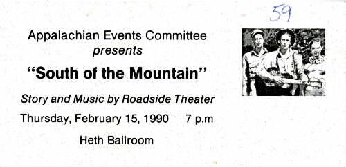 South of the Mountain Ticket