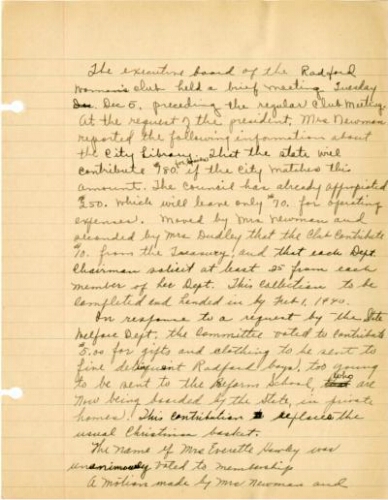 Executive Board Minutes, 1939
