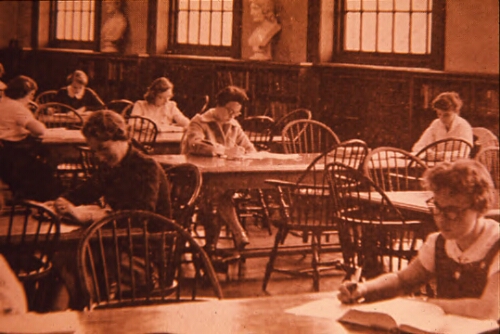 Students in McConnell Library, c. 1950s