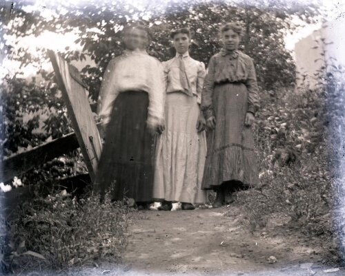 Women Near a Fence