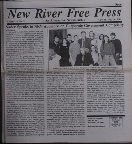 New River Free Press, April 2001