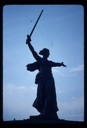 Statue of the Motherland 102 Meters High-Eugeni Vuchetich, Sculptor-Mamayev Hill Memorial, Volgograd, USSR