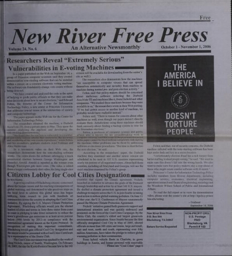 New River Free Press, October 2006