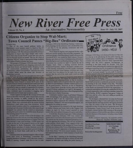 New River Free Press, June 2007