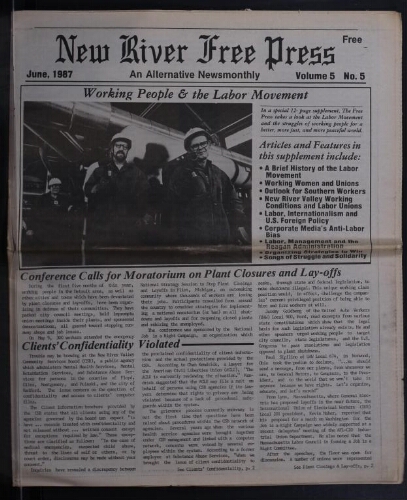 New River Free Press, June 1987
