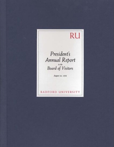Dr. Douglas Covington - President's Report to the Board of Visitors - 8-26-1998