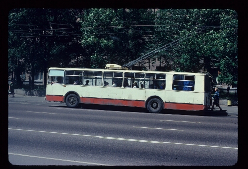 Type of Rubber Tired Electrical Buses Common in USSR-Moscow