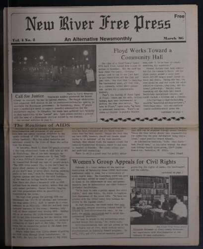 New River Free Press, March 1986