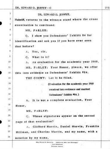 3.5 Testimony of Edward D. Jervey in the case Jervey vs. Martin on February 23, 1972