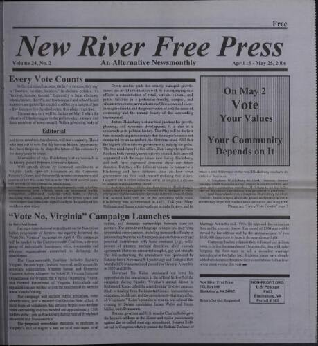 New River Free Press, April 2006