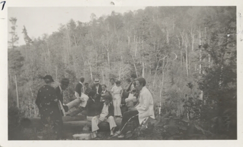 1.25.5: Students and Faculty in woods