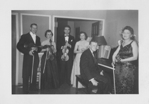 6.1.37: Formal social event on campus, 1950s