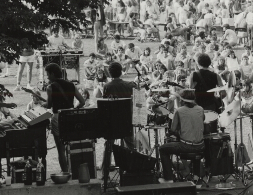 Unidentified band on campus, c. 1980s