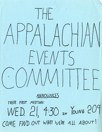 Appalachian Events Committee First Meeting