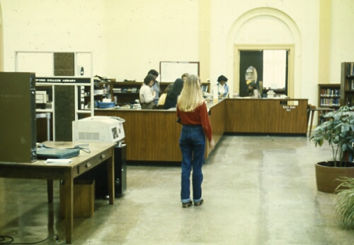 Reading Room and Circulation, McConnell Library, c. 1980s
