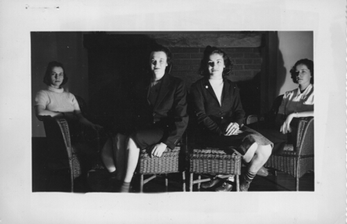 Freshman Officers, 1938-39. President - Johnie Bess Hale; Vice-president - Kathleen Wampler; Secretary - Betty Jo Thomas; Treasurer - Browne Porterfield