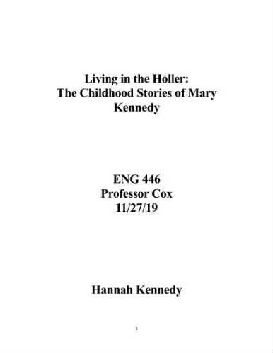 Living in the Holler: The Childhood Stories of Mary Kennedy