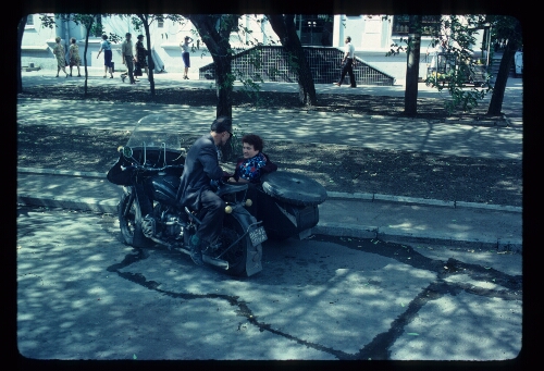 Some Soviet Citizens Ride Motorcycles, Donetsk, USSR